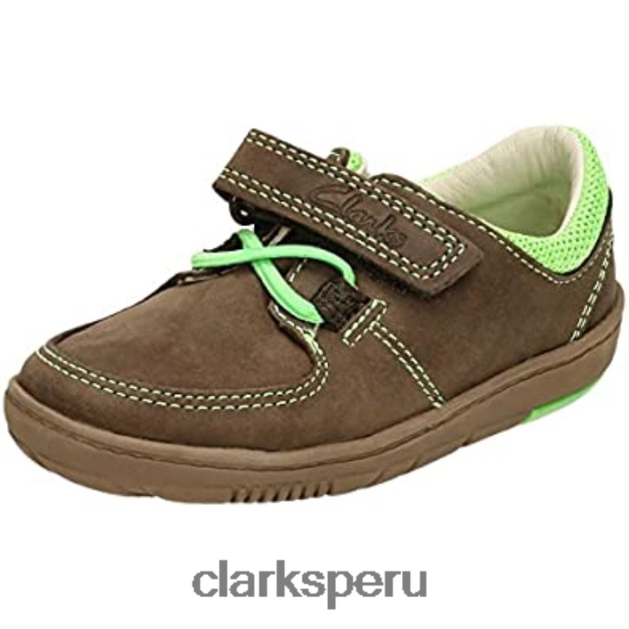 Zapatos clarks para niño maxi max cuero marrón talla 4f niños Clarks 40N4LX1784