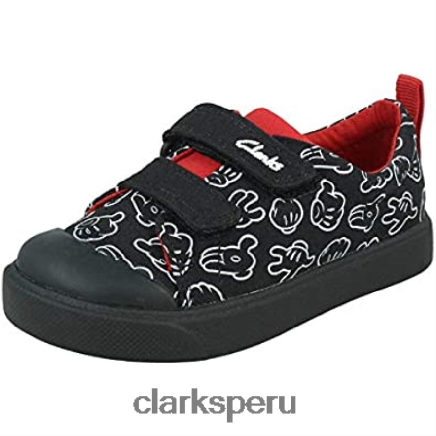 Clarks niño negro colección disney zapatos casual city guante t niños Clarks 40N4LX2217 negro