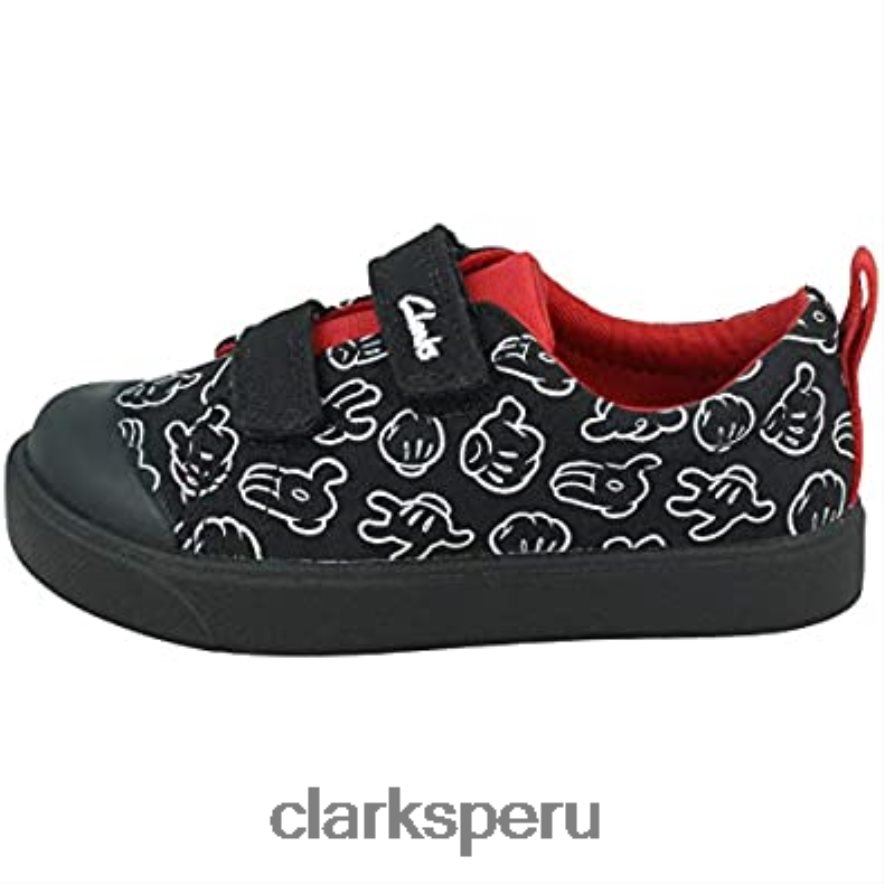 Clarks niño negro colección disney zapatos casual city guante t niños Clarks 40N4LX2217 negro