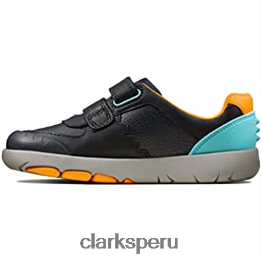 Zapatos casual de niño azul marino combi de Clarks 'rex quest k' niños Clarks 40N4LX1369 azul marino combinado azul
