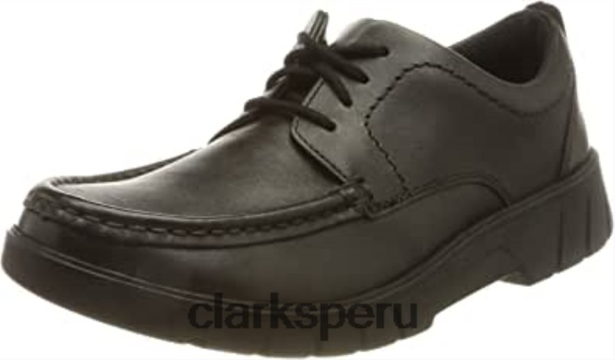 niño rama encaje y oxford clarks cuero negro niños Clarks 40N4LX295 cuero negro