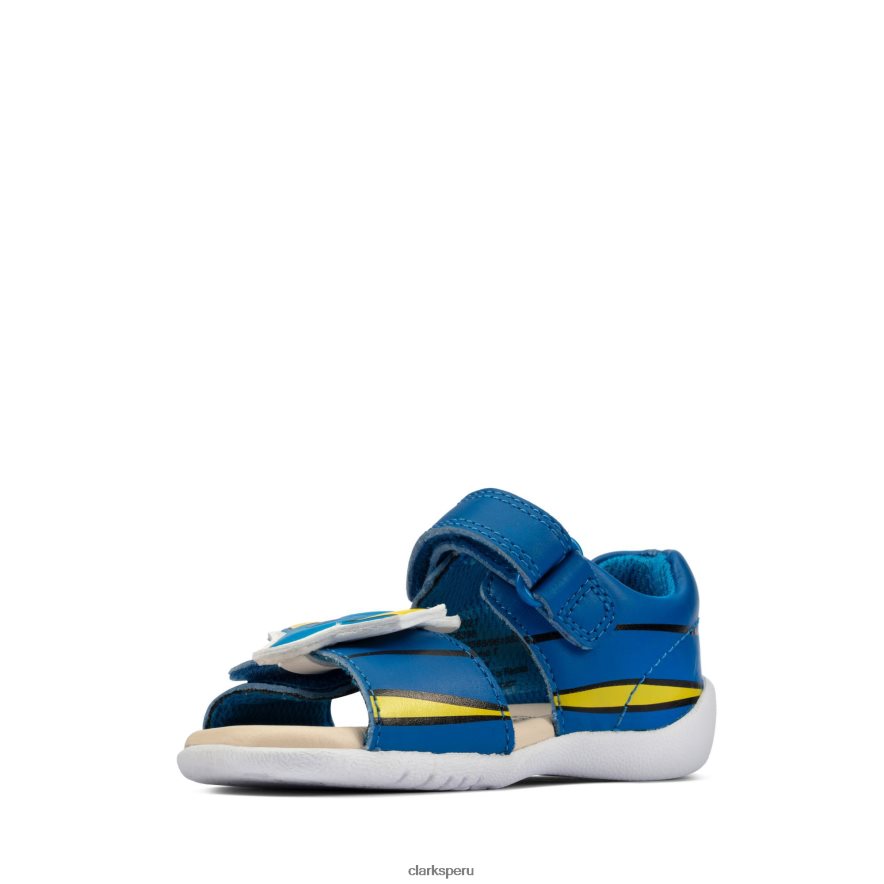 clarks de cuero azul zora nemo t niños Clarks 40N4LX3803 cuero azul