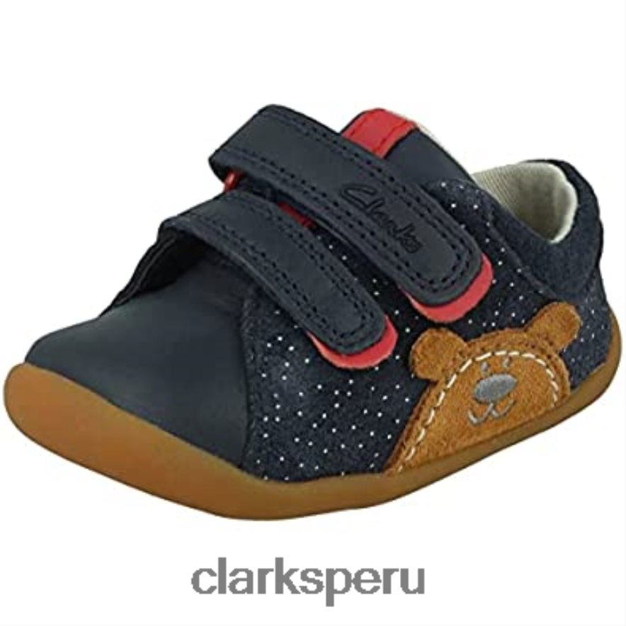 Zapatilla Clarks Baby Boys Roamer Bear T Azul Marino Ante Niño niños Clarks 40N4LX1512 gamuza azul marino