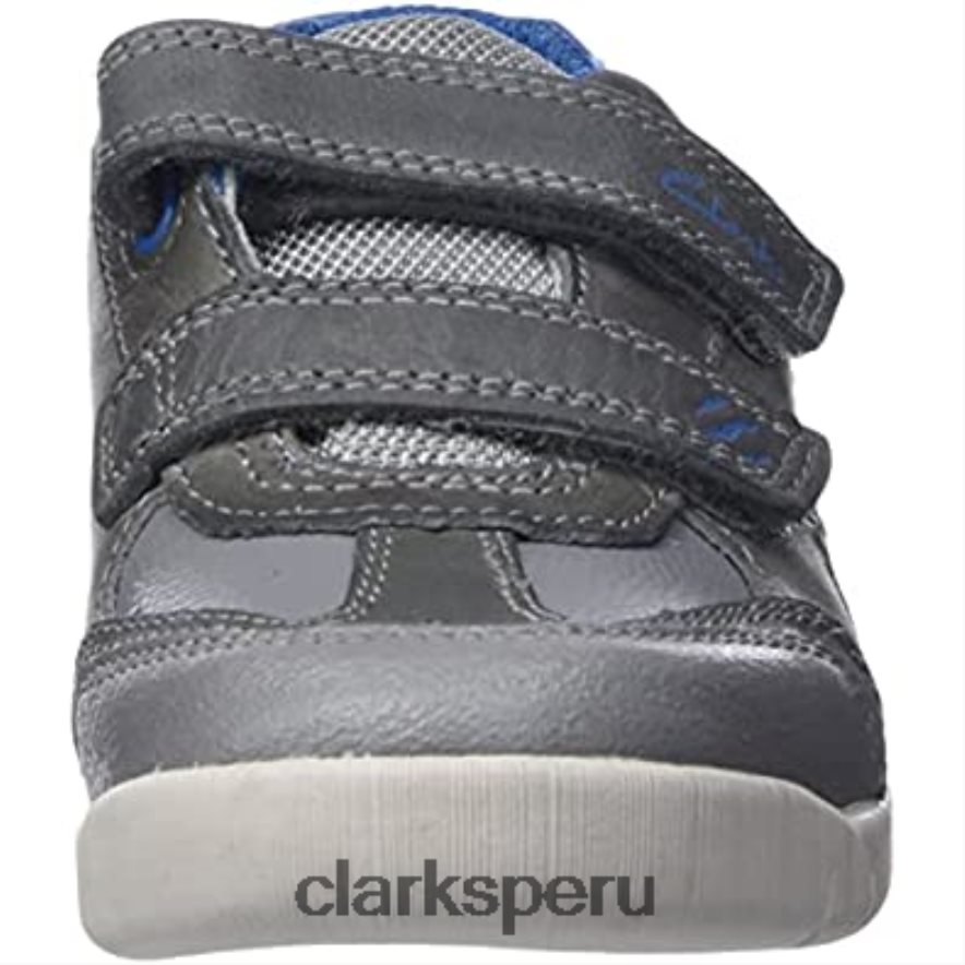 Zapatilla Rex Play K para niño gris azul clarks niños Clarks 40N4LX1278 gris azul