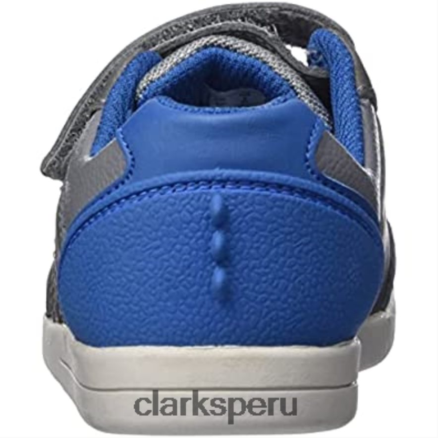 Zapatilla Rex Play K para niño gris azul clarks niños Clarks 40N4LX1278 gris azul