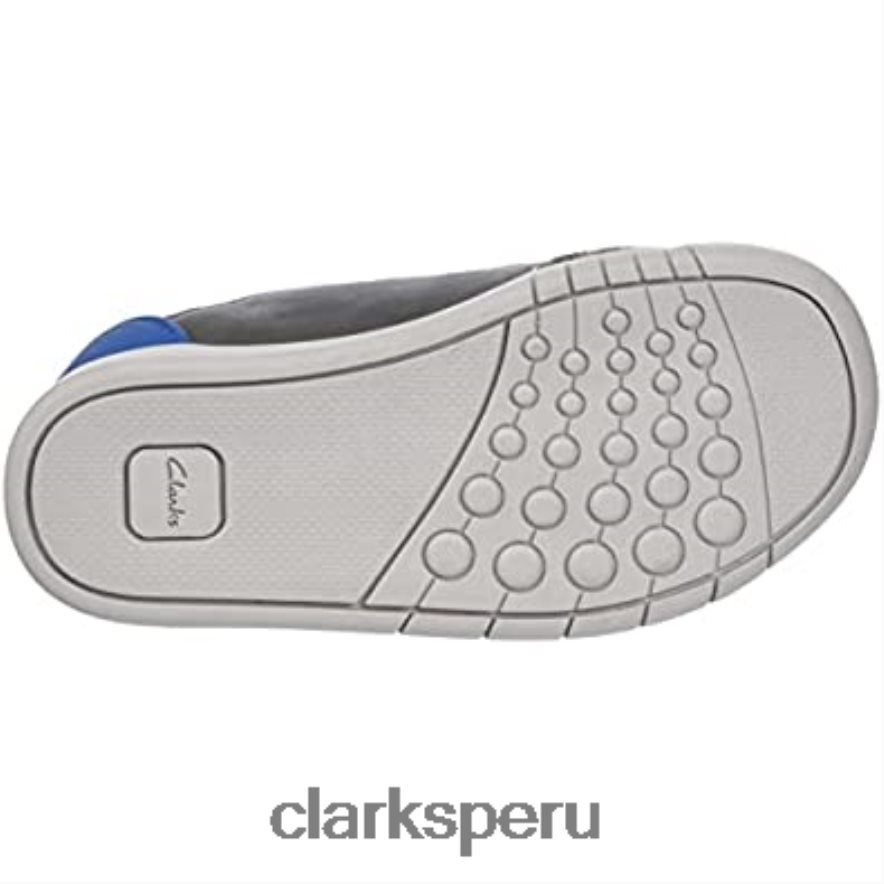 Zapatilla Rex Play K para niño gris azul clarks niños Clarks 40N4LX1278 gris azul