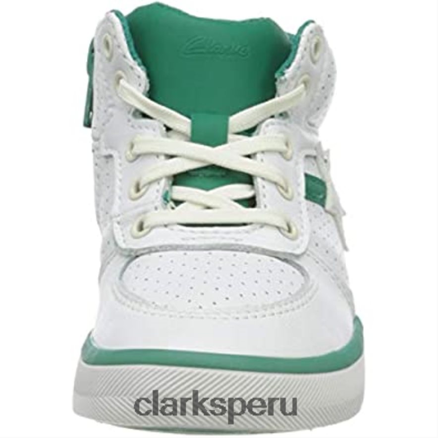 Zapatilla clarks city flake t de cuero blanco para niño niños Clarks 40N4LX513 cuero blanco