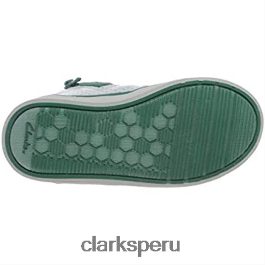 Zapatilla clarks city flake t de cuero blanco para niño niños Clarks 40N4LX513 cuero blanco