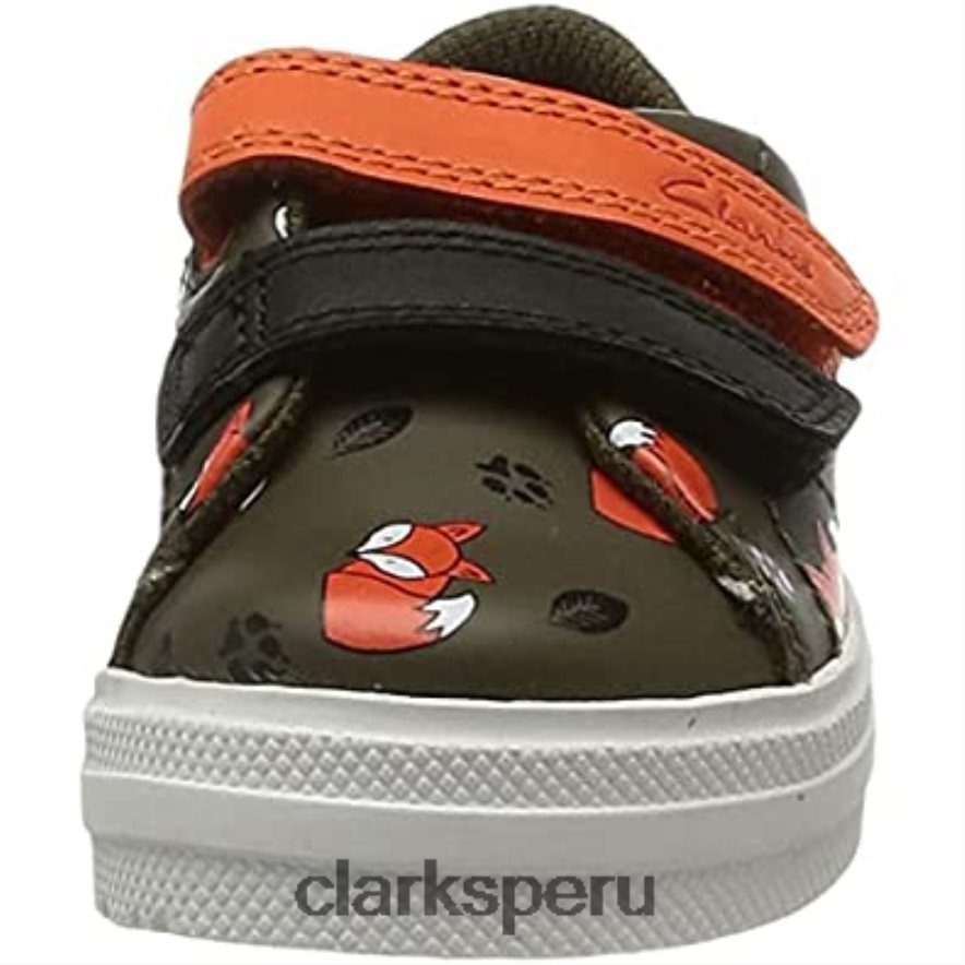 Zapatilla clarks combi nova early t caqui para niño niños Clarks 40N4LX232 combinado caqui