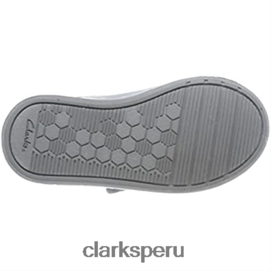 Zapatilla clarks foxing print k para niño lona gris niños Clarks 40N4LX226 lona gris
