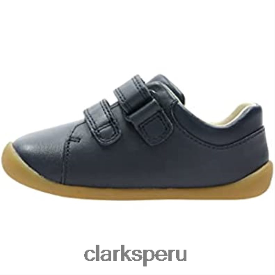 Zapatilla clarks roamer craft t de piel azul marino para niño niños Clarks 40N4LX1299 cuero azul marino