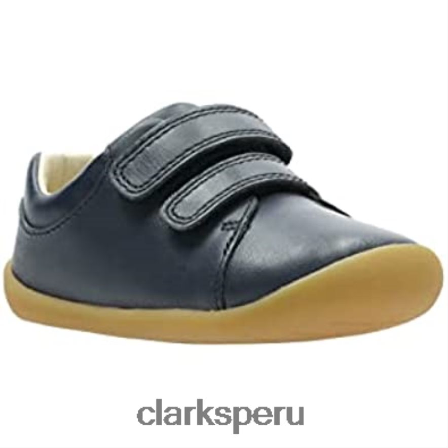 Zapatilla clarks roamer craft t de piel azul marino para niño niños Clarks 40N4LX1299 cuero azul marino