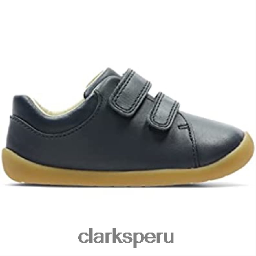 Zapatilla clarks roamer craft t de piel azul marino para niño niños Clarks 40N4LX1299 cuero azul marino