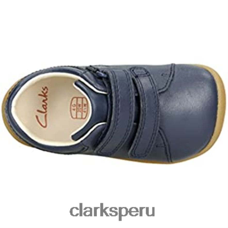 Zapatilla clarks roamer craft t de piel azul marino para niño niños Clarks 40N4LX1299 cuero azul marino