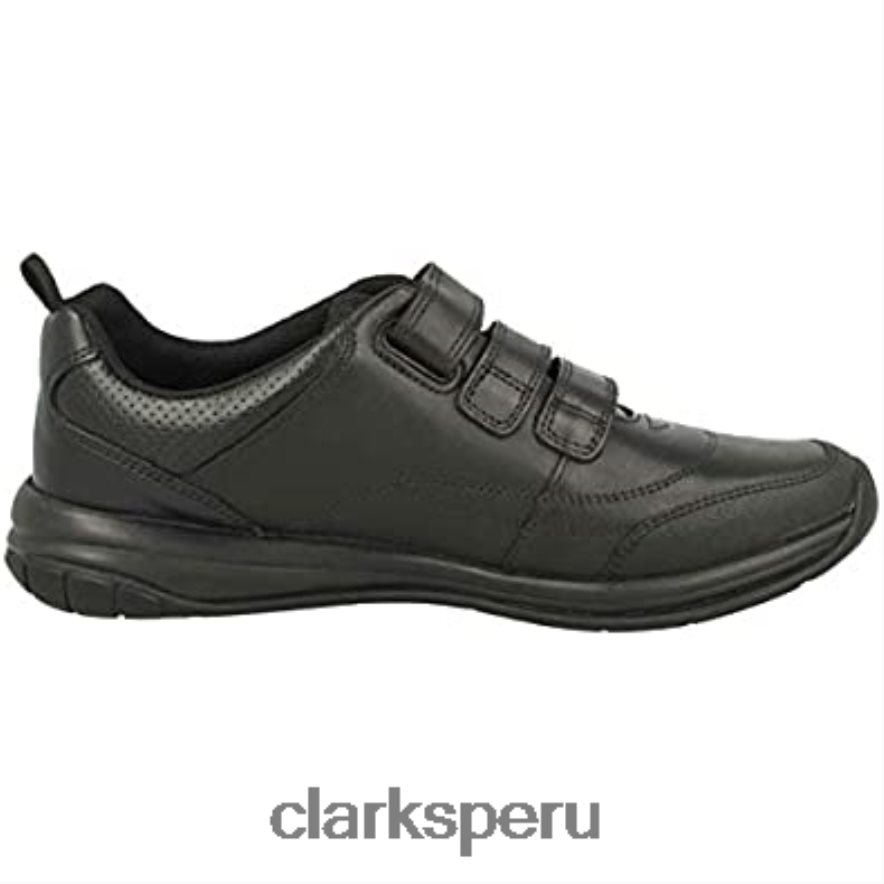 Zapatillas bajas clarks hula thrill de niño negras niños Clarks 40N4LX1096 cuero negro