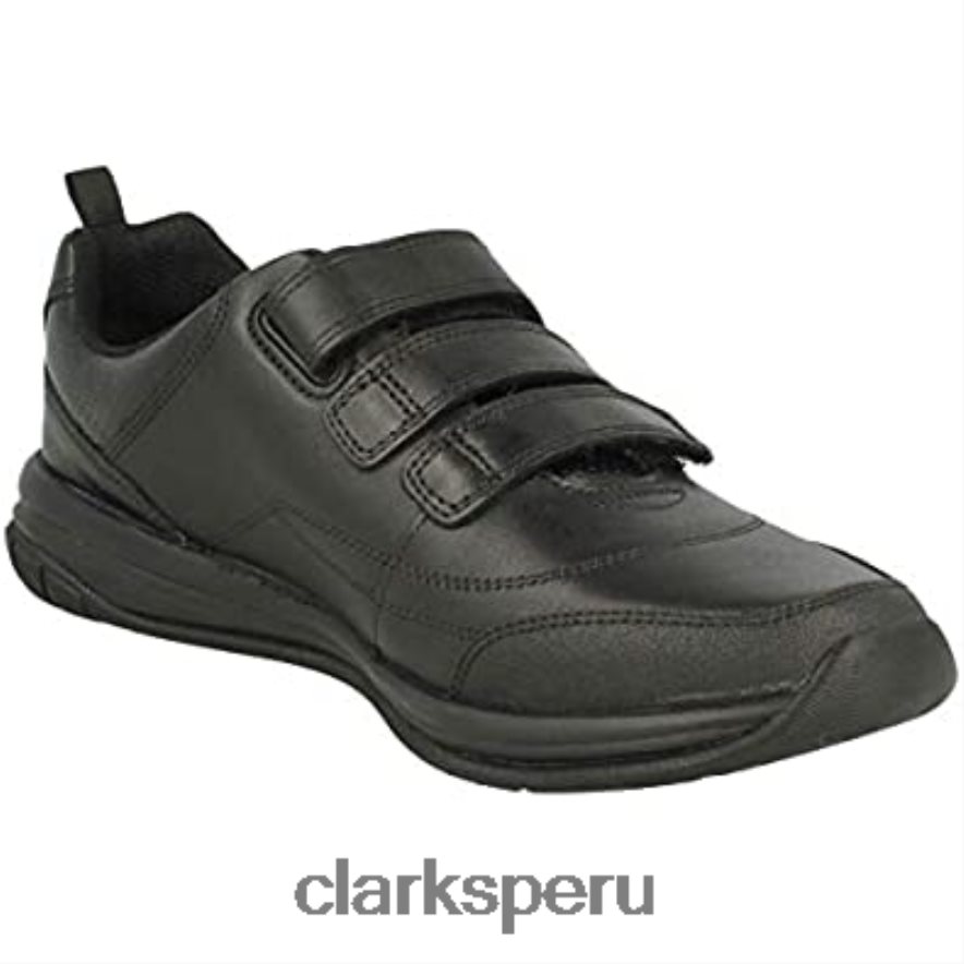 Zapatillas bajas clarks hula thrill de niño negras niños Clarks 40N4LX1096 cuero negro