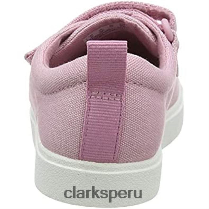 rosa lona rosa lona rosa clarks niño unisex niños city vibe k zapatillas bajas niño niños Clarks 40N4LX2835 rosa lienzo rosa lienzo rosa