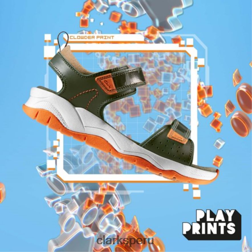 clarks caqui combi c lowder print niño caqui combi niños Clarks 40N4LX6889 combinado caqui