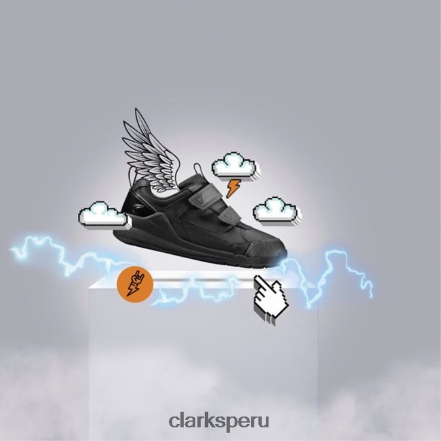 clarks cuero negro orbit sprint niño cuero negro niños Clarks 40N4LX5913 cuero negro