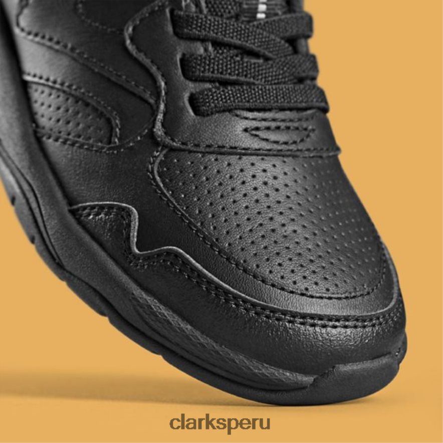 clarks de cuero negro c lowder sprint kid cuero negro niños Clarks 40N4LX5812 cuero negro