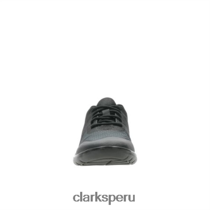 Tela negra clarks scape civic jnr g fit niños Clarks 40N4LX4931 tela negra