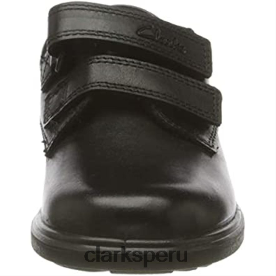 Zapatos clarks remi pace t de corte ancho para uniforme escolar para niño en negro niños Clarks 40N4LX152 cuero negro