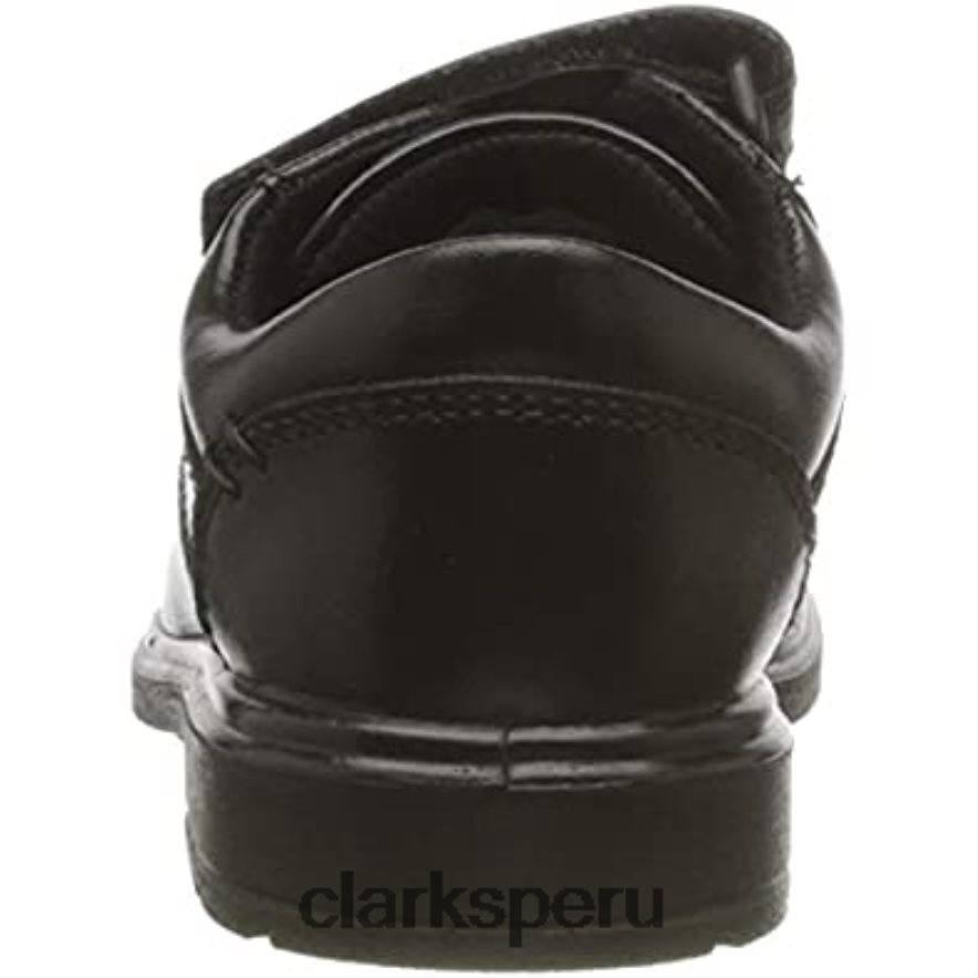 Zapatos clarks remi pace t de corte ancho para uniforme escolar para niño en negro niños Clarks 40N4LX152 cuero negro