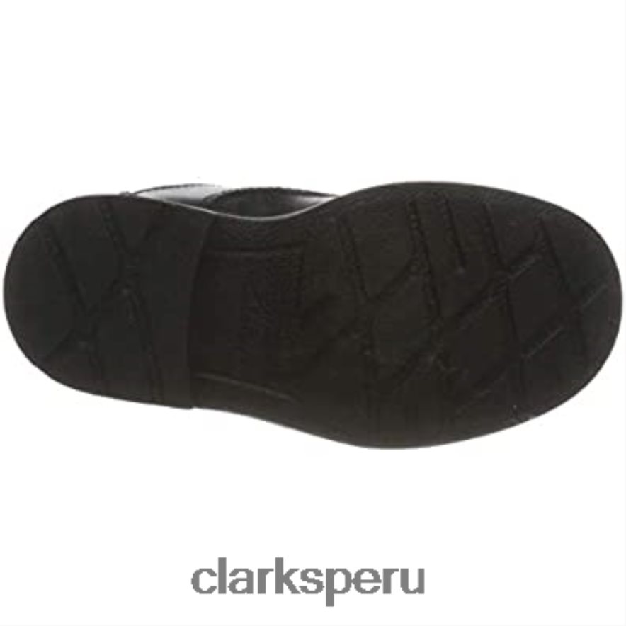 Zapatos clarks remi pace t de corte ancho para uniforme escolar para niño en negro niños Clarks 40N4LX152 cuero negro