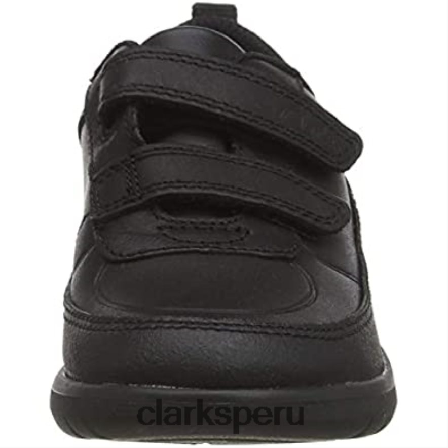 Zapatos clarks scape flare t de corte ancho para uniforme escolar para niño en negro niños Clarks 40N4LX931 cuero negro