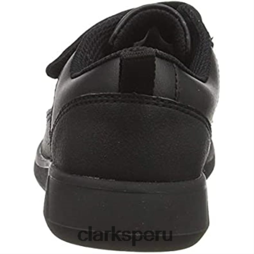 Zapatos clarks scape flare t de corte ancho para uniforme escolar para niño en negro niños Clarks 40N4LX931 cuero negro