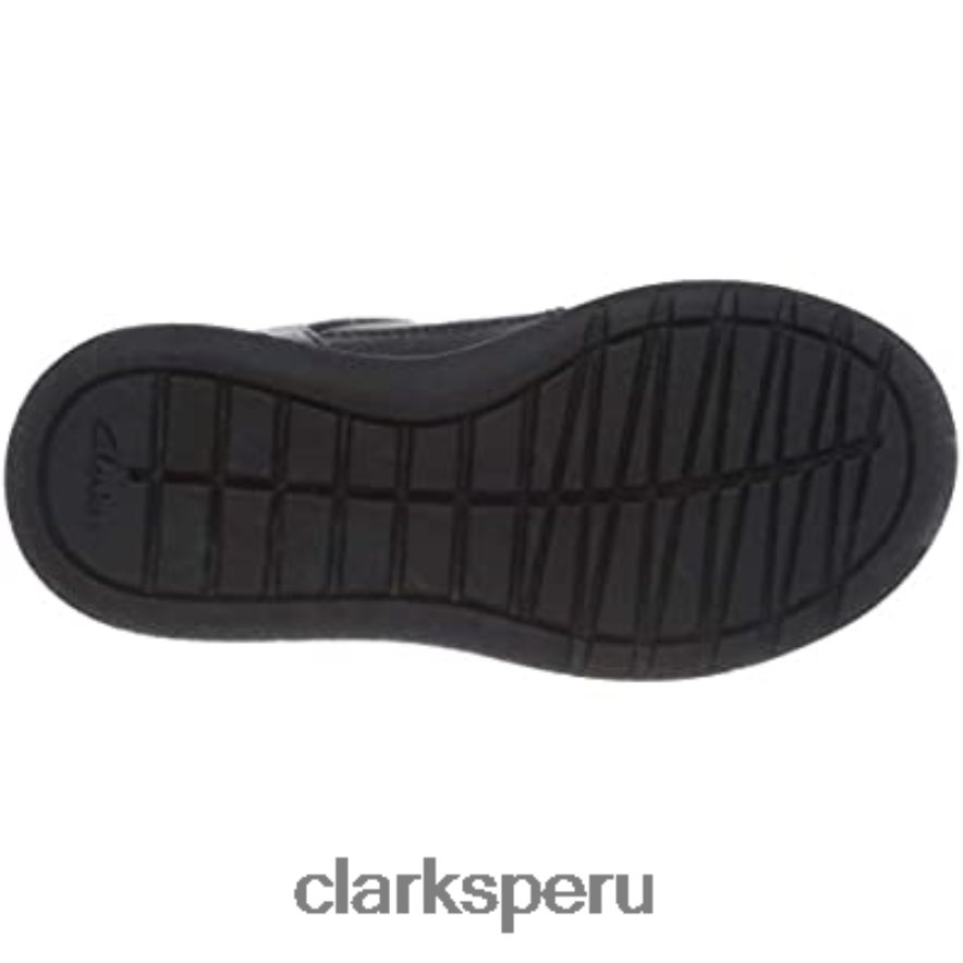 Zapatos clarks scape flare t de corte ancho para uniforme escolar para niño en negro niños Clarks 40N4LX931 cuero negro