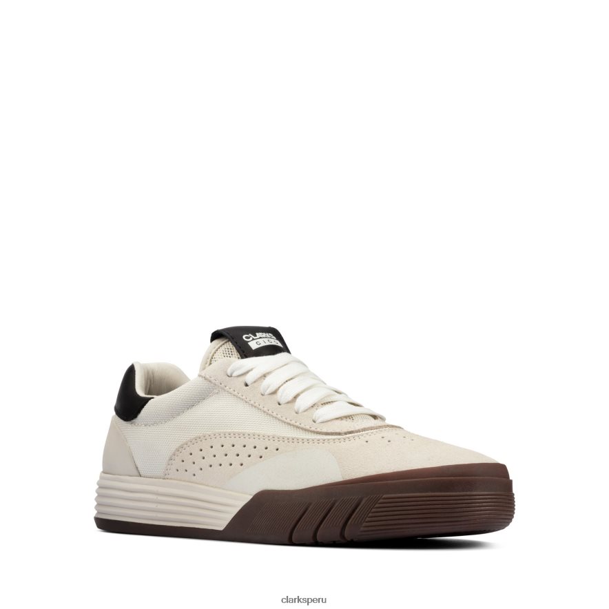 cica y clarks off white ante niños Clarks 40N4LX3789 gamuza blanca