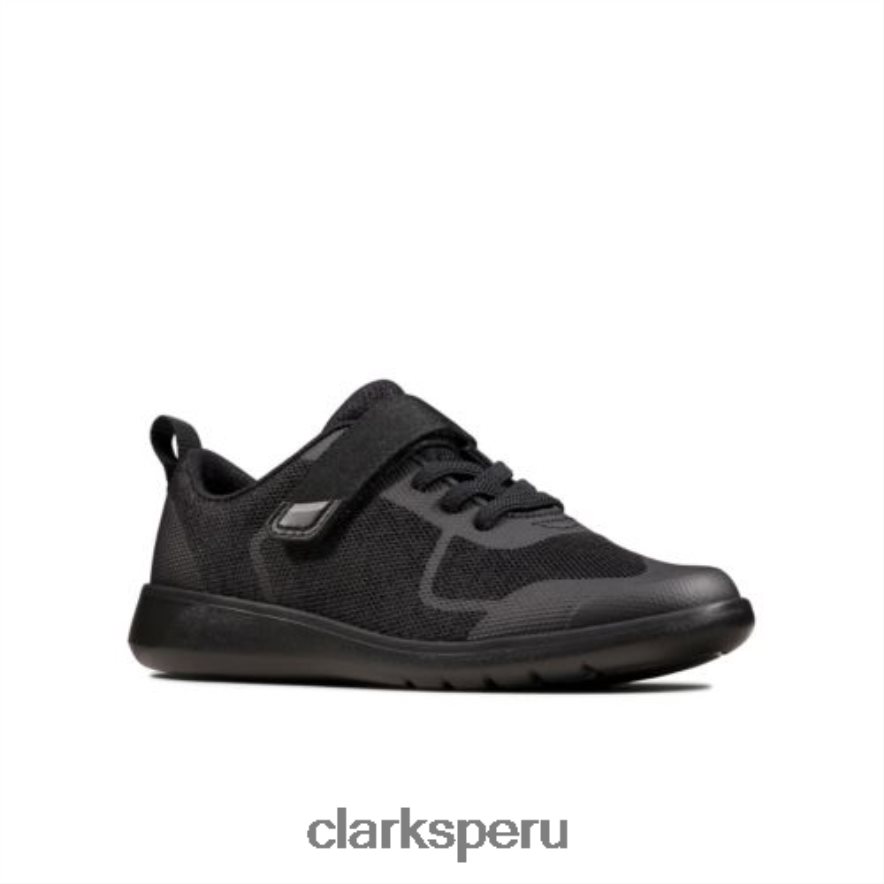 clarks black interest scape brillante inf f ajuste niños Clarks 40N4LX4905 interés negro