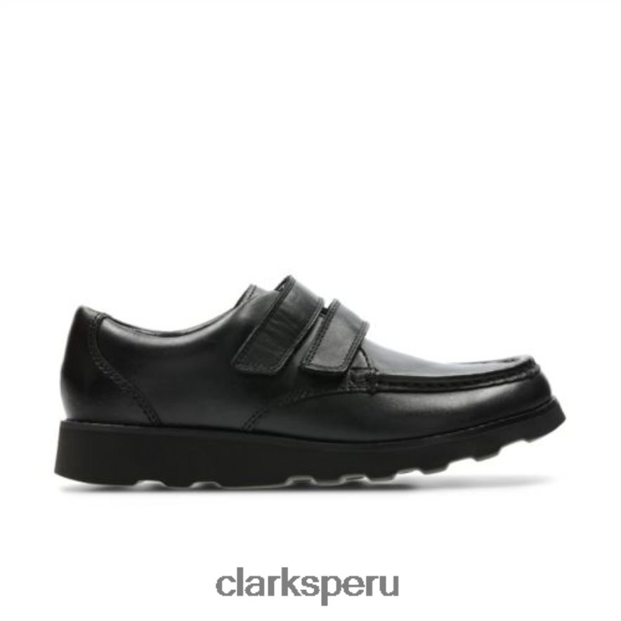 clarks corona de cuero negro tate inf g fit niños Clarks 40N4LX4889 cuero negro