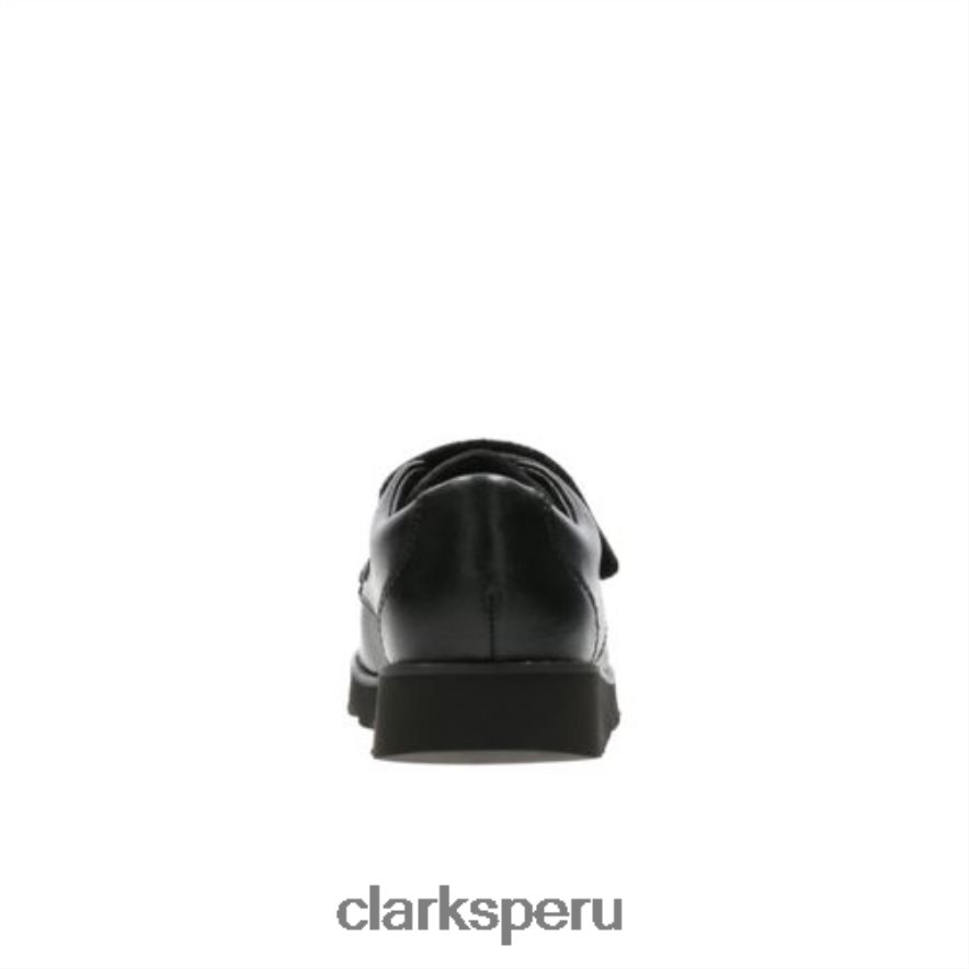 clarks corona de cuero negro tate inf g fit niños Clarks 40N4LX4889 cuero negro