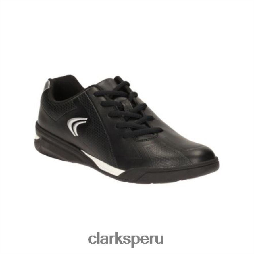 clarks de cuero negro Award run jnr f fit niños Clarks 40N4LX4934 cuero negro