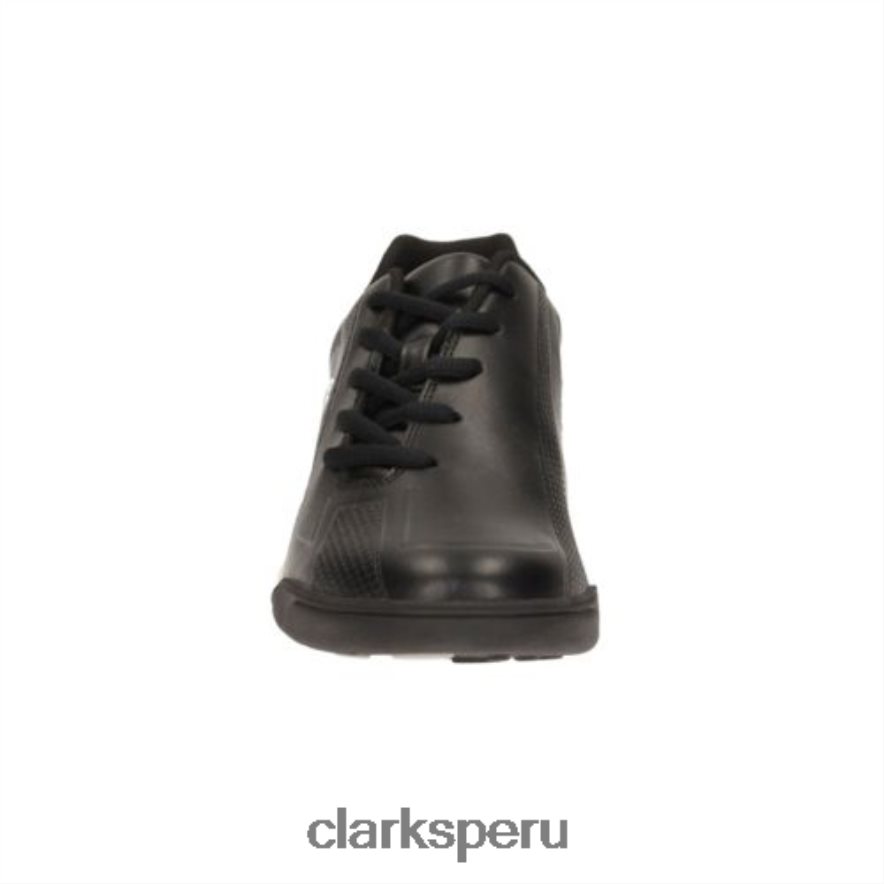 clarks de cuero negro Award run jnr f fit niños Clarks 40N4LX4934 cuero negro