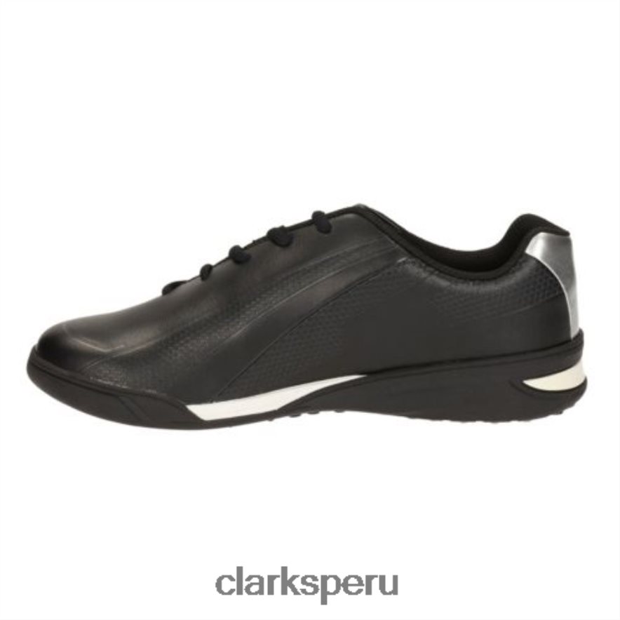 clarks de cuero negro Award run jnr f fit niños Clarks 40N4LX4934 cuero negro