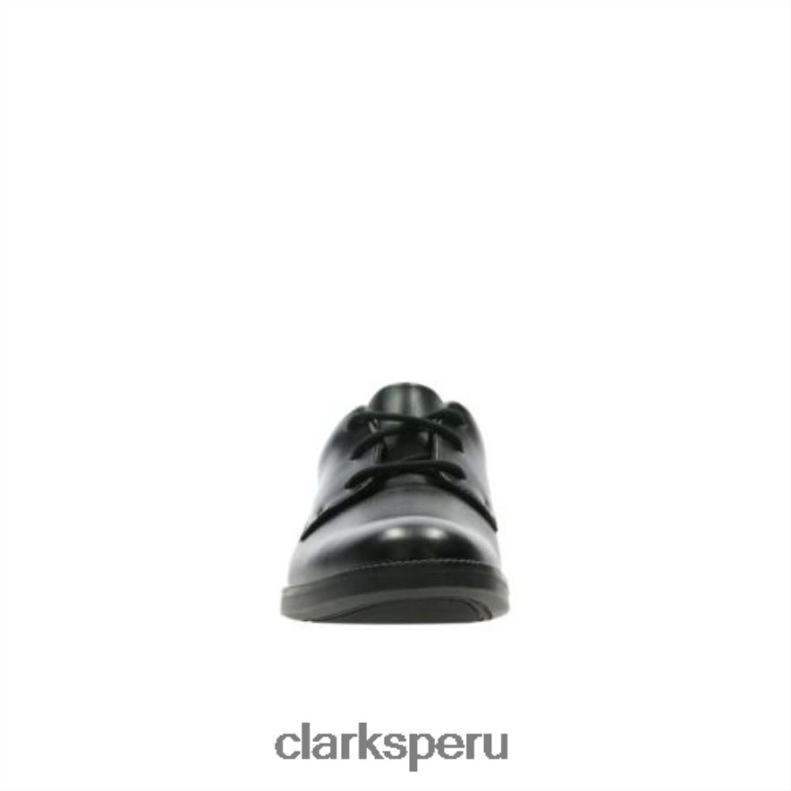 clarks de cuero negro rufus edge jnr g fit niños Clarks 40N4LX4904 cuero negro