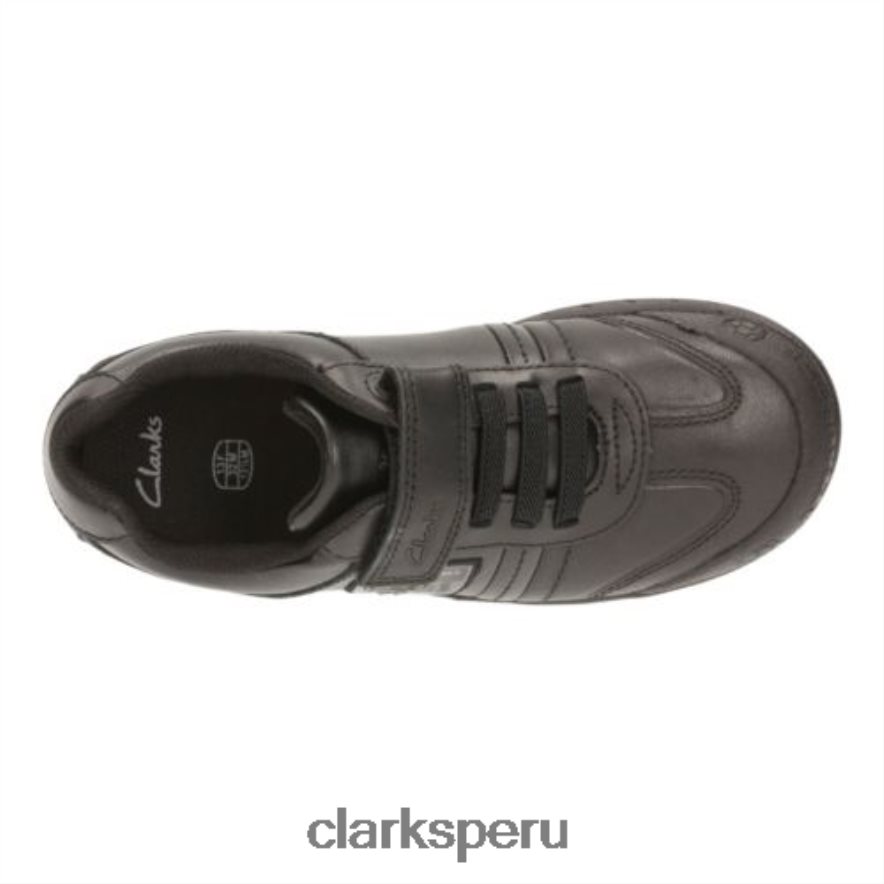 clarks leaderplay jnr f fit cuero negro niños Clarks 40N4LX4882 cuero negro