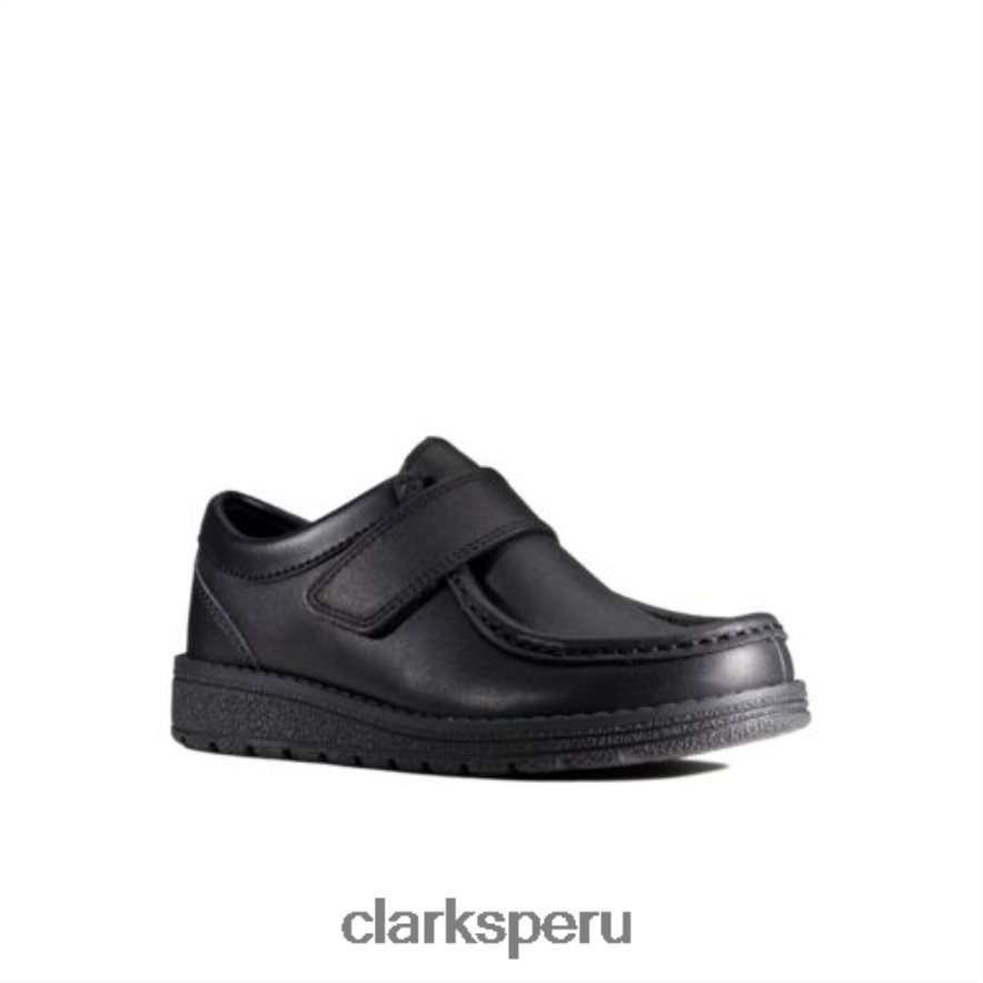 clarks mendip pure jnr f fit cuero negro niños Clarks 40N4LX4868 cuero negro