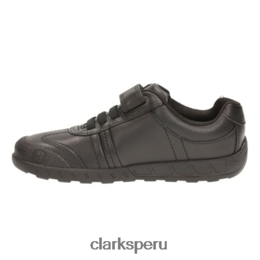 clarks negros leaderplay jnr f fit niños Clarks 40N4LX4912 negro