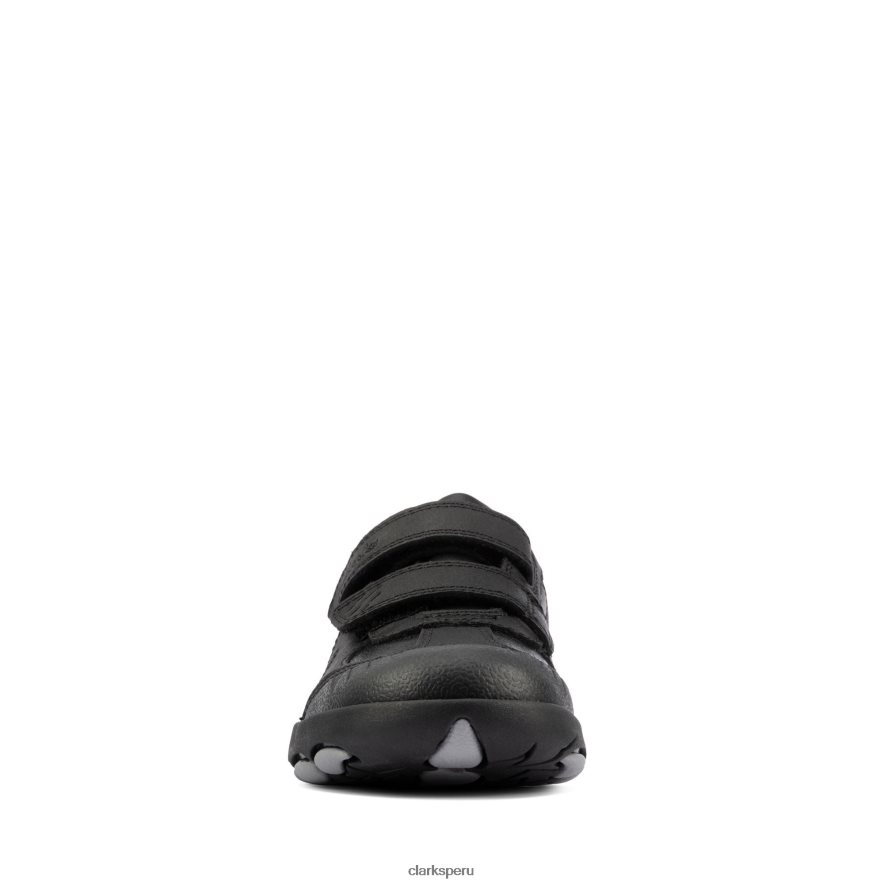 clarks rex stride k cuero negro niños Clarks 40N4LX3832 cuero negro