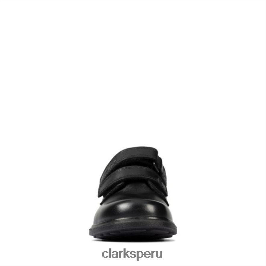 cuero negro remi pace niño clarks de cuero negro niños Clarks 40N4LX5908 cuero negro
