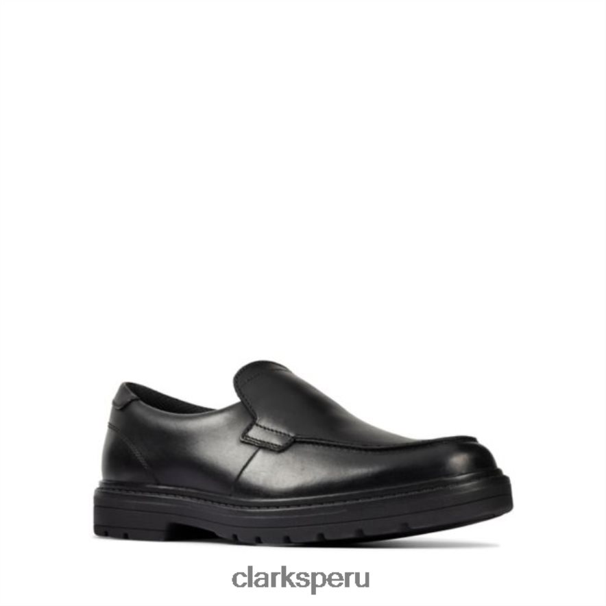 loxham grove juvenil cuero negro clarks de cuero negro niños Clarks 40N4LX5878 cuero negro