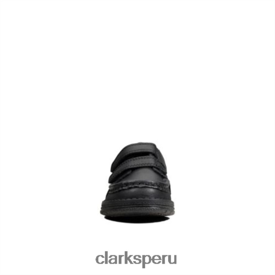 mendip bright inf f fit clarks de cuero negro niños Clarks 40N4LX4886 cuero negro