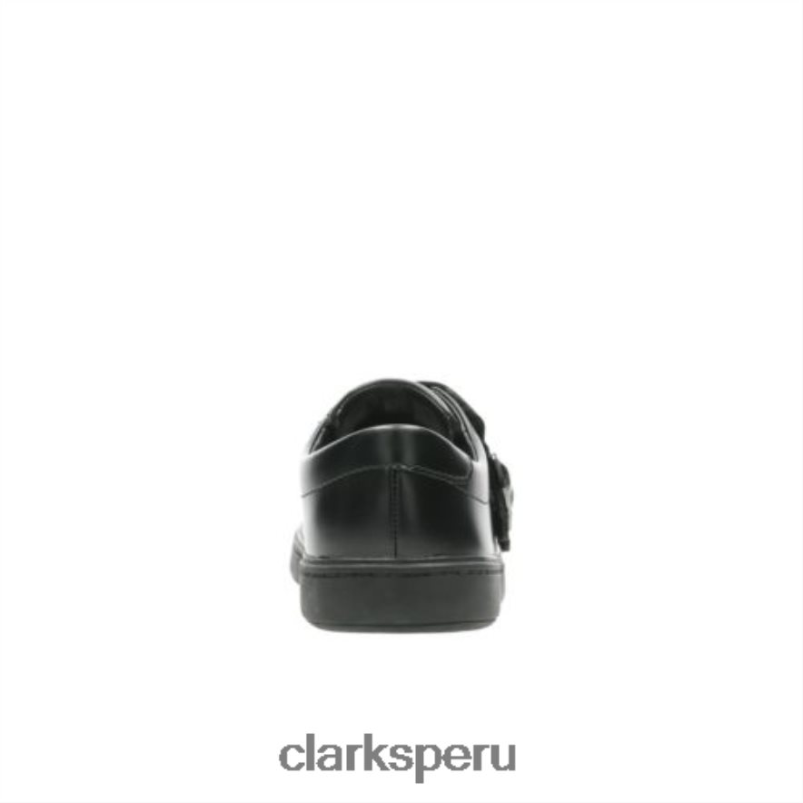 street stride jnr f fit clarks cuero negro niños Clarks 40N4LX4895 cuero negro
