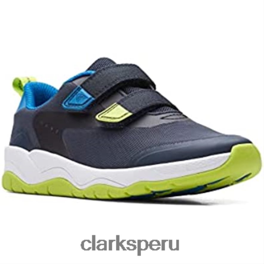 Zapatillas clarks lowder race niño textil azul niños Clarks 40N4LX640