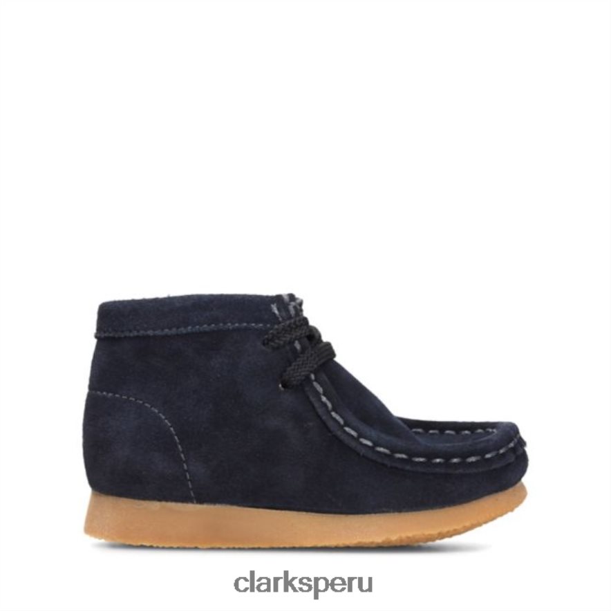 Bota clarks wallabee de ante azul marino ante azul marino niños Clarks 40N4LX5795 gamuza azul marino