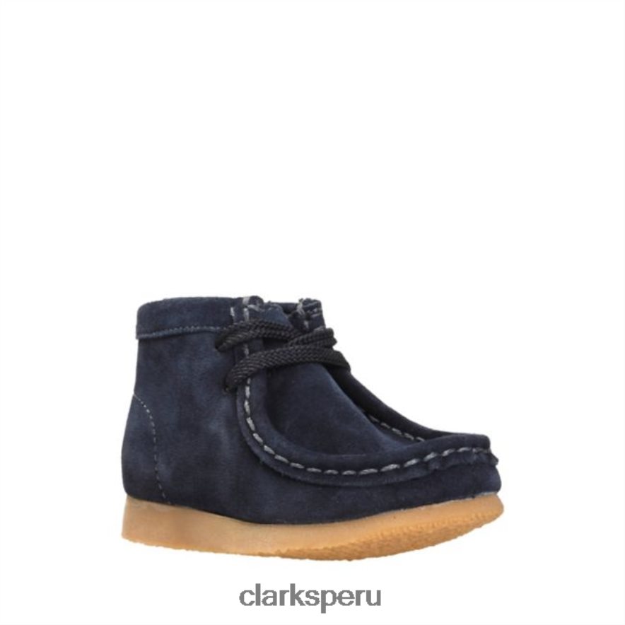 Bota clarks wallabee de ante azul marino ante azul marino niños Clarks 40N4LX5795 gamuza azul marino